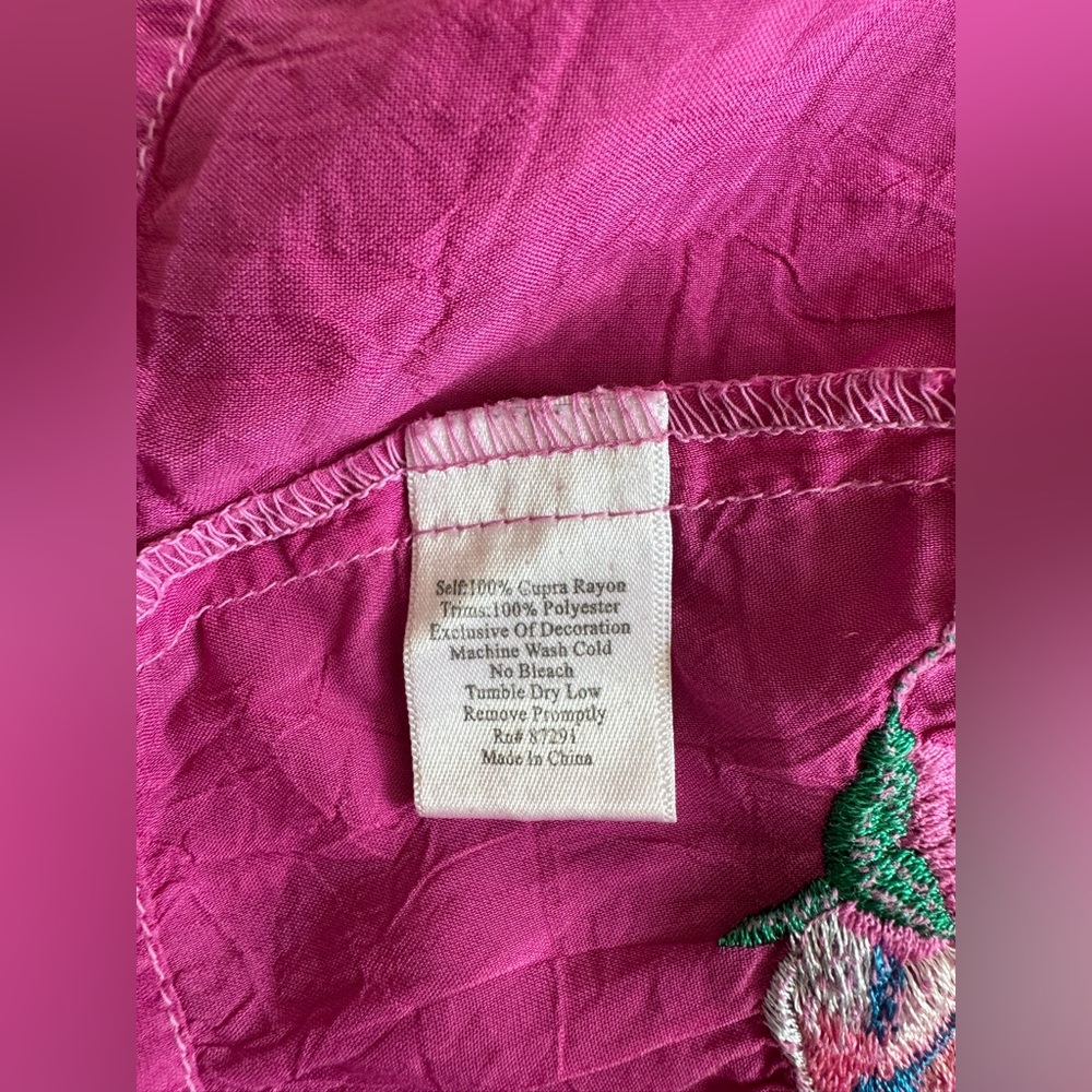 Johnny Was Embroidered Pink Top - Picture 10 of 10